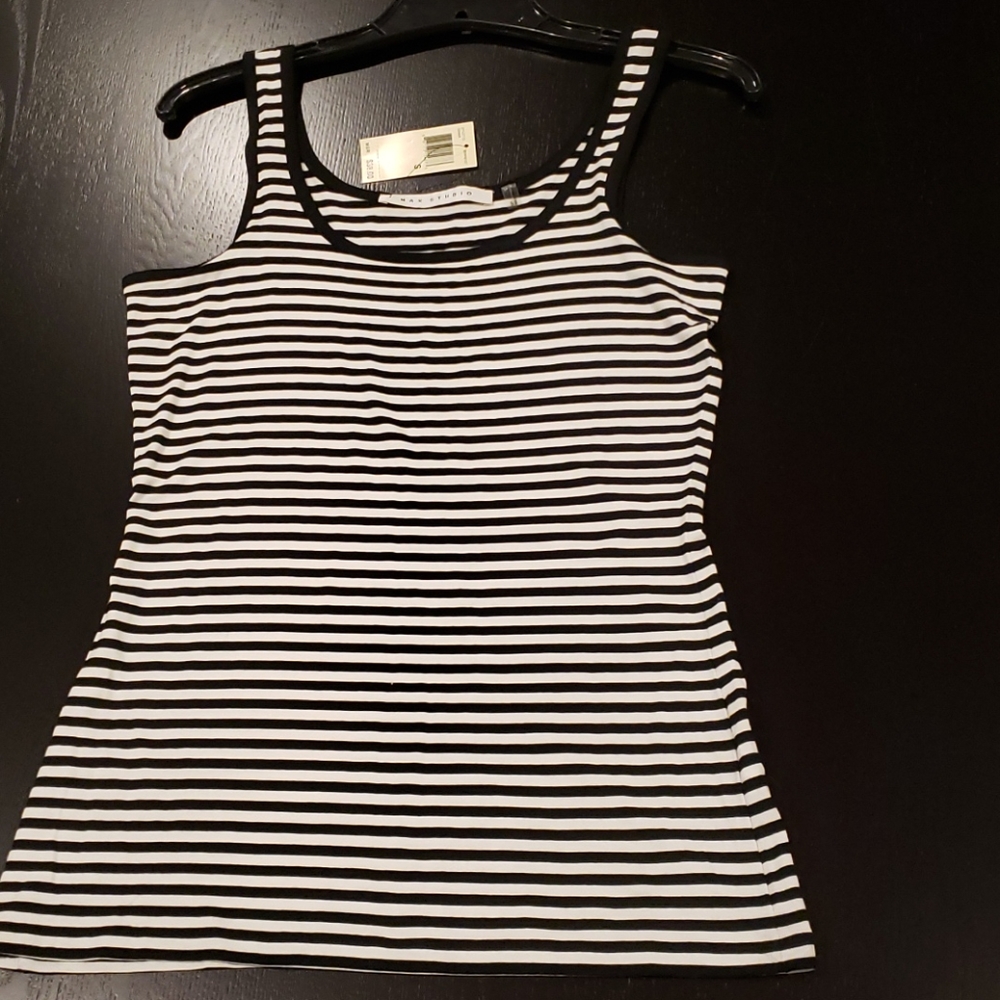 NWT! MAX STUDIO STRIPE TANK S